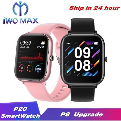 P8 Upgrade P20 1.4 inch Smart Watch Men Full Touch Fitness Tracker HeartRate IP67 Waterproof Smart Clock Women Smartwatch PK IWO