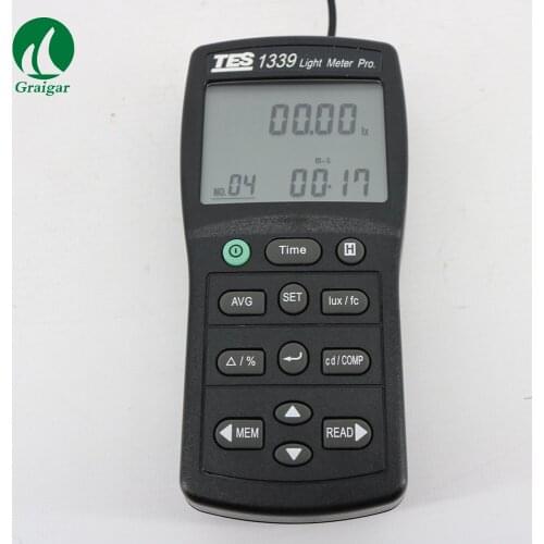 Brand New Digital Light Meter Luminous TES-1339 Dual Display 4-digit LED Reading Integral Illuminance