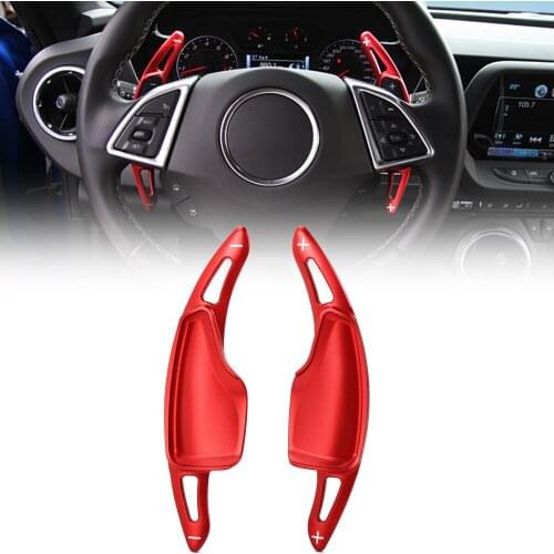 Car Styling for 6th Gen Chevrolet Camaro 2016-2019 aluminum Paddle Shifters Steering Wheel Shift Paddles Decoration Trim