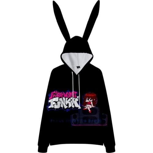 Friday Night Funkin 3D Digital Printing Bunny Ears Hoodies Sweatshirt Men/Women Pullovers Fashion Unisex Hight Quality Tops