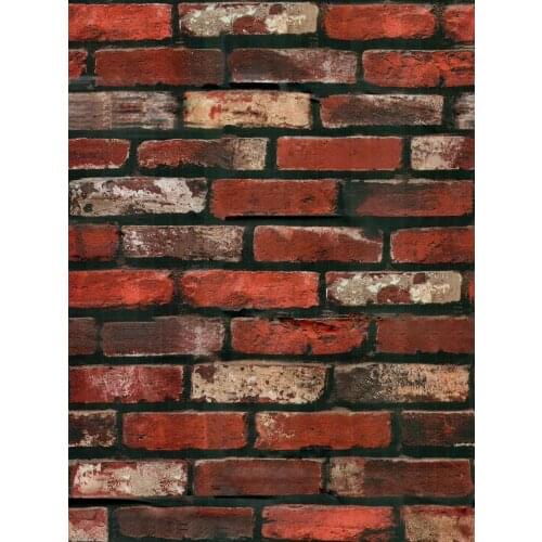 Vinyl Brick Textured Wallpaper Peel & Stick Wallpaper Vintage Red Bricklaying Pattern Self Adhesive Waterproof Home Decorative