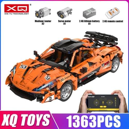 XQ APP High-Tech Car Compatible With MOC-16915 Super P1 Hypercar Car Model Building Blocks Bricks Kids Christmas Toys Gifts