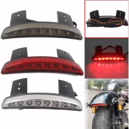 Motorcycle Rear Fender Tailling Edge LED Tail Brake Stop Light Running Lamp For Harley Sportster XL 883 1200 Iron 72 48 06-14