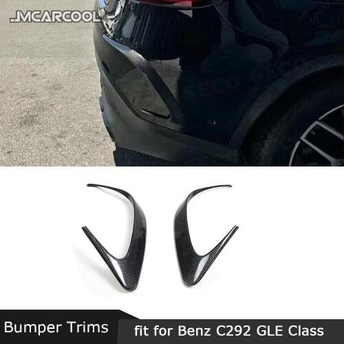 For Mercedes Benz GLE Class C292 Coupe GLE63 AMG 2015-2019 Rear Bumper Air Vent Molding Trim Canards Carbon Fiber Splitters