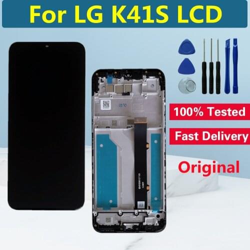 6.55" Original LCD With Frame For LG K41S LCD Display Screen Touch Screen Digitizer For LG K41S LMK410EMW LCD Screen Replacement