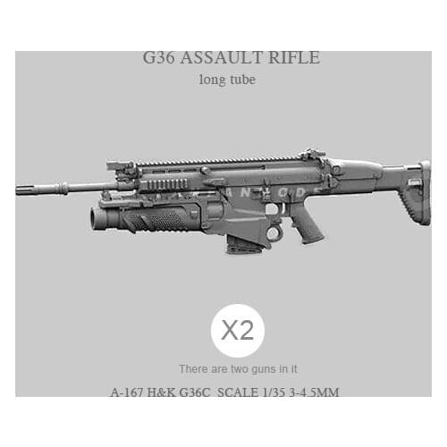 1/35 Resin soldier model accessories self-assembled G36C (2pcs 2-3CM) A-167