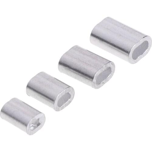 100 Pcs Fishing Double Tube Copper Line Sleeves Connector Crimp 0.8/1/1.2/1.5mm