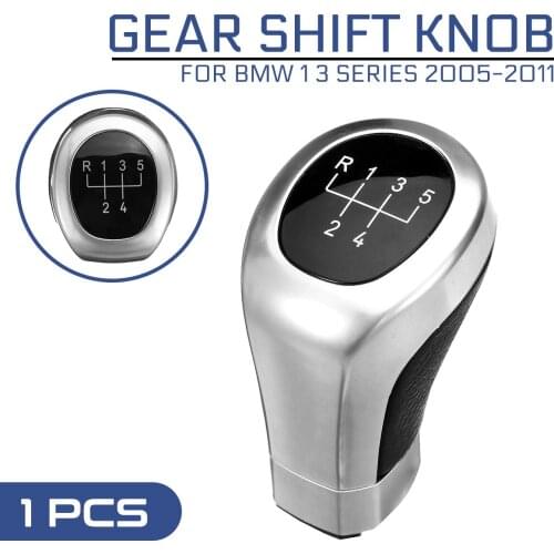 Car 5 6 Speed Gear Shift Knob Shifter Lever Knob Head For BMW 1 3 series E81 E87 E88 E82 E90 E91 E92 E93 2005-2011