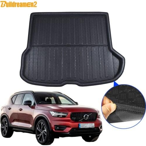 Cawanerl For Volvo XC40 2017 2018 Car Trunk Mat Boot Tray Liner Floor Cargo Mud Carpet Kick Protector Pad Accessories