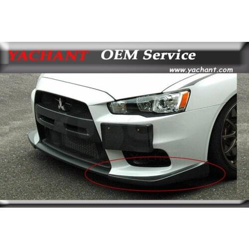 Carbon Fiber Front Bumper Cover 2Pcs Fit For 2008-2012 Mitsubishi Lancer Evolution EVO 10 EVO X VTX Style Front Bumper Cover
