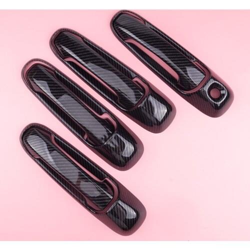 4set/8pcs Carbon Fiber Texture Door Handle Cover fit for Jeep Grand Cherokee WJ Smart KH & PSG KH 1999 2000 2001 2002 2003 2004
