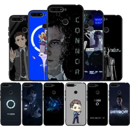 Detroit Become Human RK800 Black TPU Silicone Soft Phone Case For Honor 8X 9 8 10 20 30 Lite Pro MATE 9 10 20 30 Pro Lite