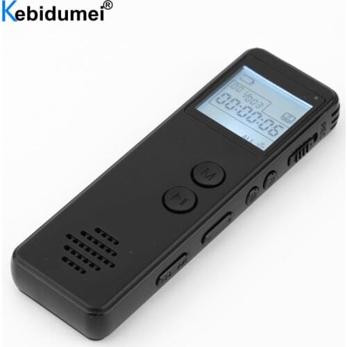 Long Distance Digital Voice Recorder One Key Recording Audio MP3 Dictaphone Noise Reduction Voice MP3 WAV Record Player 128Kbps