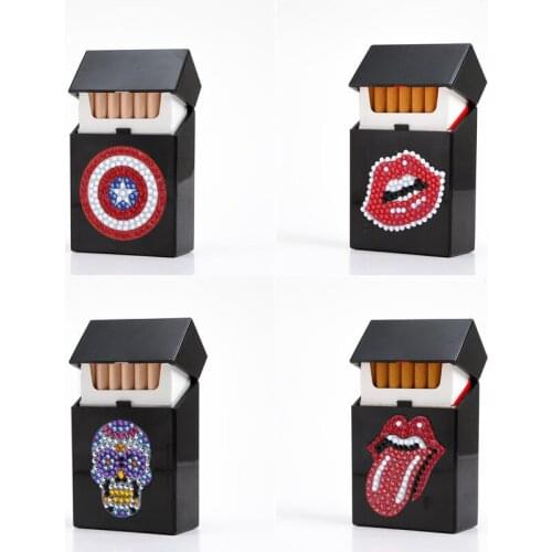 DIY Special Diamond Painting Cigarette Case Box Rhinestone Embroidery Crystal Bead Organizer Storage Case Container lover Gift