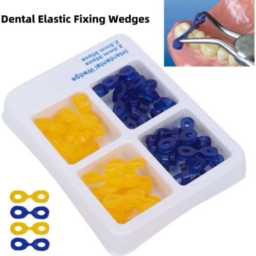 60Pcs/box 2mm/2.5mm Dental Elastic Fixing Wedges Silicone Material Dental Treatment Accessory Dentistry Dentist Dental Supplies