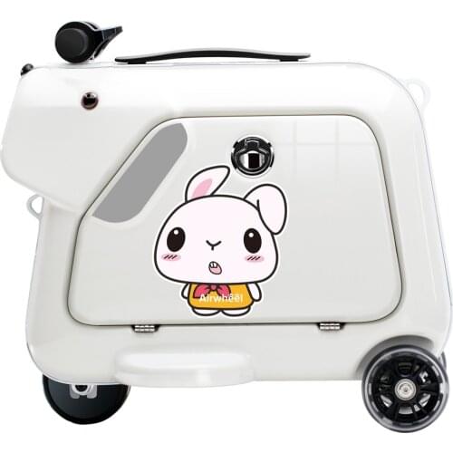 Electric Suitcase Scooter 15L Portable Smart Riding Luggage Suitcase Cartoon Image Trolley Case For Children