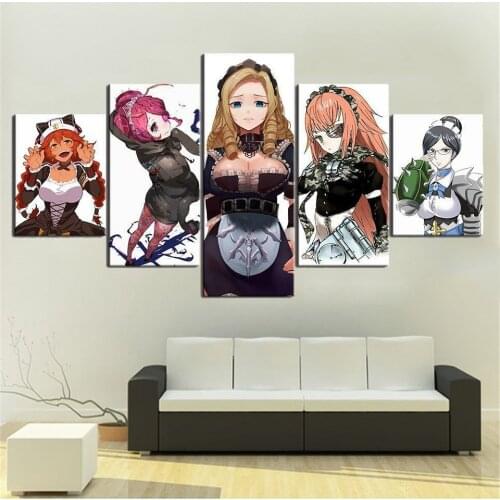 5 Piece Canvas Wall Art Posters Home Decor Anime Skeleton King Figure Prints And Pictures Living Room Decoration Paintings