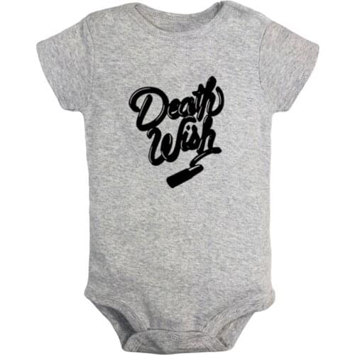 Death wish Happiness can be found in the darkest Newborn Baby Girl Boys Clothes Short Sleeve Romper Jumpsuit Outfits 100% Cotton