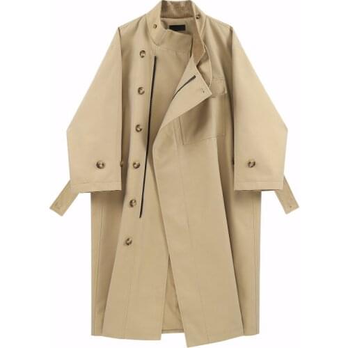 ErcauX coats Winter zipper medium length windbreaker womens coat