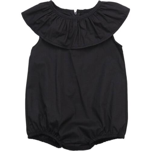 Summer Lovely Toddler Baby Girls Kids Cute Short Sleeve Bodysuit Jumpsuit Sunsuit Clothes Fashion Girls Ruffles Bodysuits