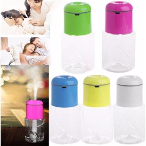 MEXI Ultrasonic Mist Make Air Humidifier Bottle Caps LED Light Aroma Diffuser Fogger