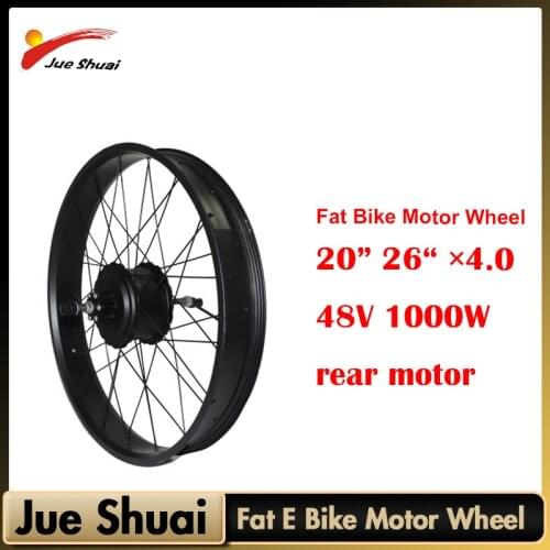 Electric Bike Motor Wheel 48V 1000W Fat Tire Rear E-Bike Motor Brushless Gear Wheel Hub Bicycle Accessories For Free Shipping