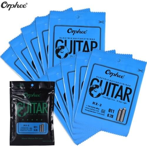 Orphee RX-1 Single-String 1 String (.009） Replacement Electric Guitar Strings 10 Pieces