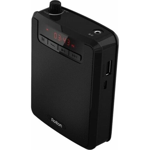 Rolton Portable Voice Amplifier Waist Band Clip with FM TF MP3 Powerbank for Tour Guides Teachers Teaching Microphone