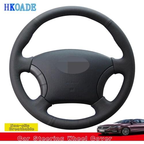 DIY Black Artificial Leather Anti-slip Hand-stitched Car Steering Wheel Cover For Great Wall Haval Hover H3 H5 Wingle 3 Wingle 5