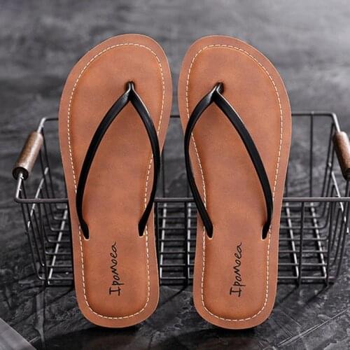 Summer Women Slipper Flip-flops Girls Casual Student Simple Flat Heel Clip Toe Beach Sandals Beach Outside Wear Shoes