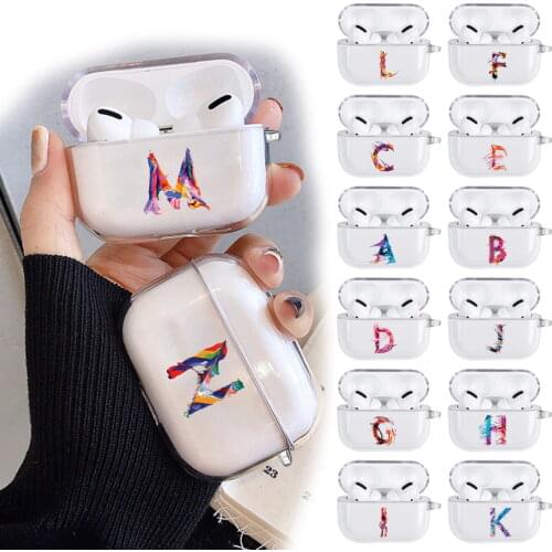 For Apple AirPods Pro Silicone Cover Case Lightweight Anti-fall Earphone Case Painting Letter Pattern Earphone Accessories