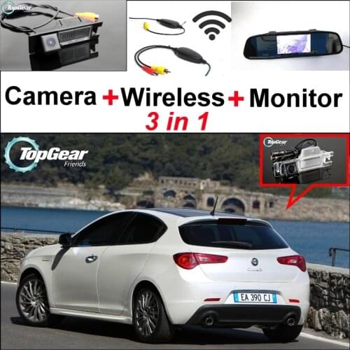3 in1 Special WiFi Camera + Wireless Receiver + Mirror Monitor EASY DIY Parking System For Alfa Romeo Giulietta 940 2010~2015