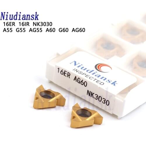 16ER AG60 16IR AG55 A55 G55 A60 G60 NK3030 carbide inserts Thread Turning tool cutting tool CNC Lathe hard alloy turning insert