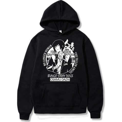 Bungou Stray Dogs Hoodie Osamu Dazai Hoodies Male Pullover Hoodie Autumn Winter Fleece Keep Warm Oversize Streetwear Hoodies