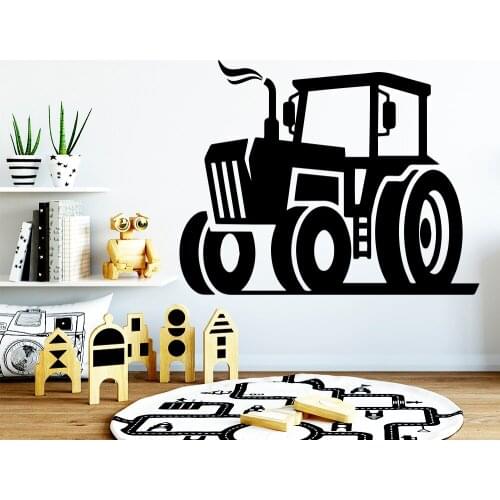 Creatively Tractor Vinyl Wall Sticker Decals For Kids Room Decoration Boys Bedroom Decor Stickers On The Wall Farm Decor Decals
