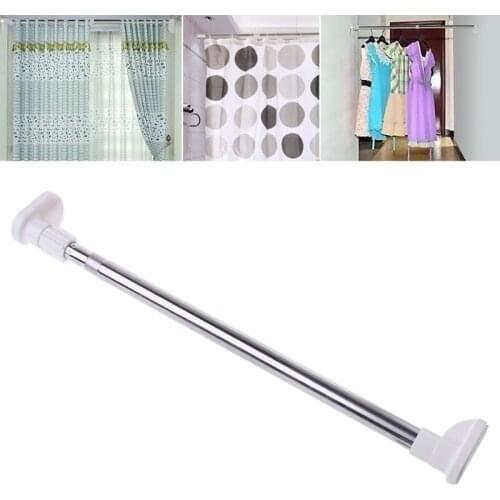 Extendable Telescopic Rods Shower Curtain Poles Clothes Wardrobe Organizer Rack