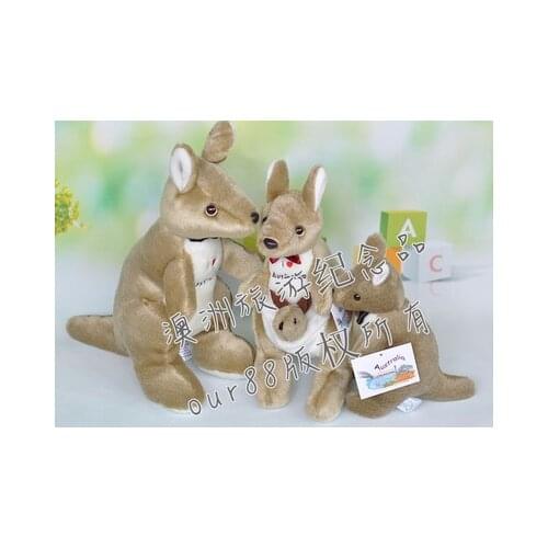 High quality goods cute kangaroo family plush toy dad, mom, and child kangaroo doll birthday gift d960