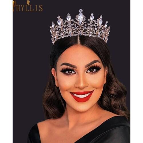 A117 High Quality Bridal Crown Elegant Wedding Tiaras Women Hair Jewelry Diadem Headbands Wedding Headwear Queen Headpiece