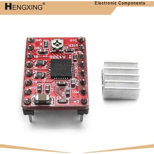 1piece A4988 StepStick Stepper Driver+Heatsink for Reprap Pololu 3D Printer Red M08 dropship L29K In Stock