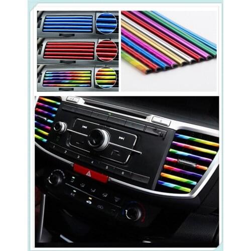 10pcs car shape conditioning air outlet decorative strip personality for Honda Crosstour CR-Z S C EV-Ster AC-X HSV-010