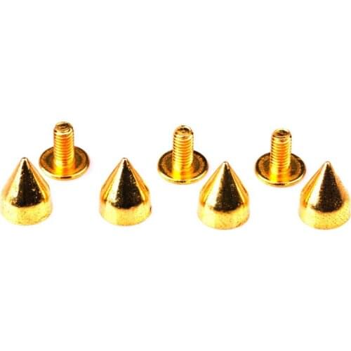 100PCS Gold Color Spikes Cone Studs DIY studs and spikes studs and spikes for clothes leather craft Punk Rock