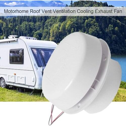 12V RV Top Mounted Round Vent Business Vehicle Yacht Mushroom Head Silent Fan Boutique Hot-Selling Modification Accessories