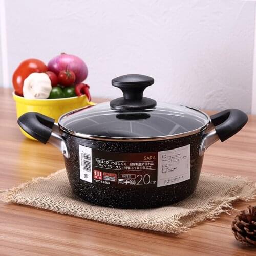 20 22 24 cm ears thickened general USE Creative Soup Pot Fruit Pan non-stick no fumes Kitchen Tools Cookware stew noodle pot