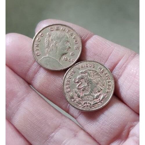 20.5mm Moxico 5Cents America Coins Old Original Infrequent Coin Commemorative Edition 100% Real