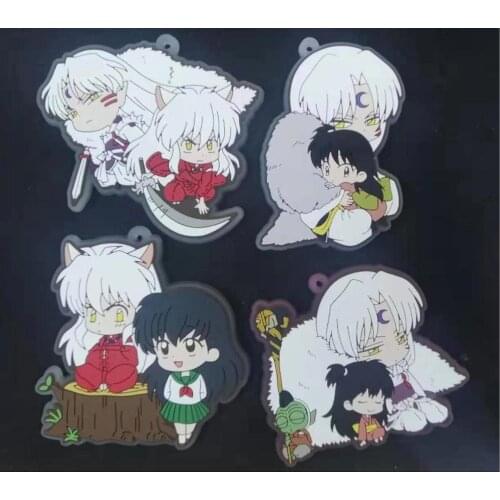 2019 New Arrival Inuyasha/Ranma ½/Urusei Yatsura Original Japanese anime figure rubber mobile phone charms keychain strap