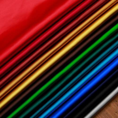 Satin Imitation Silk Fabric Brocade Cloth Solid Plain Material for Sewing DIY Handwork Needlework