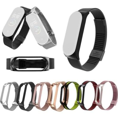 Stainless Steel Wristband Strap For Xiaomi Mi Band 4/3 Metal Steel Bracelet Quick Replacement Watch Band Strap Shellhard
