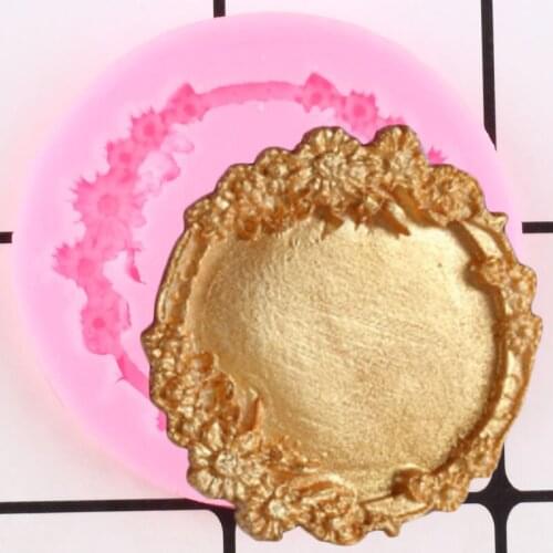 Flower Garland Fondant Cake Decorating Tools Frame Cupcake Chocolate Wedding Cake Border Silicone Molds Kitchen Baking Moulds
