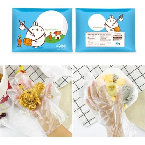 Childrens Disposable Gloves For Food Catering Students Children Individually Wrapped 100 Pieces Of Transparent Gloves