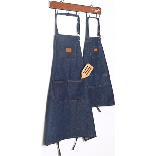 1Pcs Denim Fabric Parent-child Apron Children Family Activities Diy Handwork Pinafore Home Kitchen Baking Game Antifouling Tools